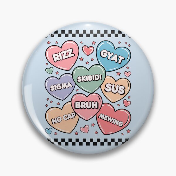 Artikelvorschau, Gen Alpha Slang-Bonbonherzen entworfen und verkauft von Caring Hearts.