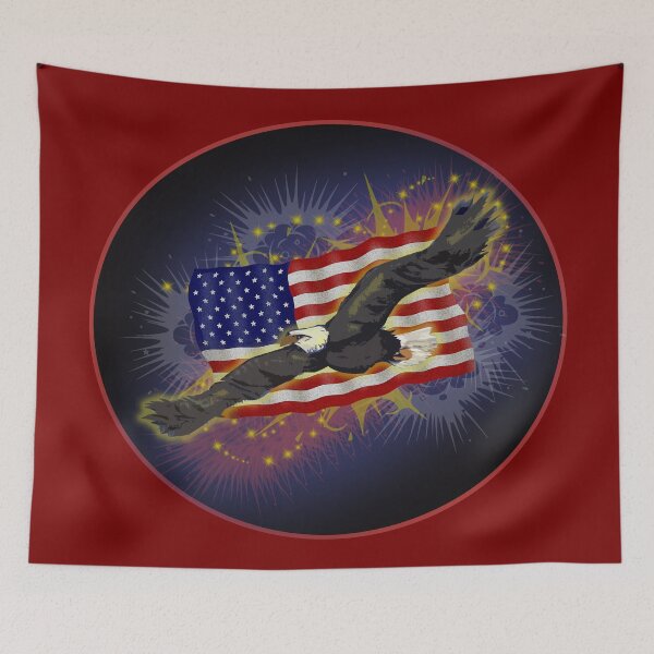 Item preview, Majestic Eagle on USA Flag designed and sold by maricablue.