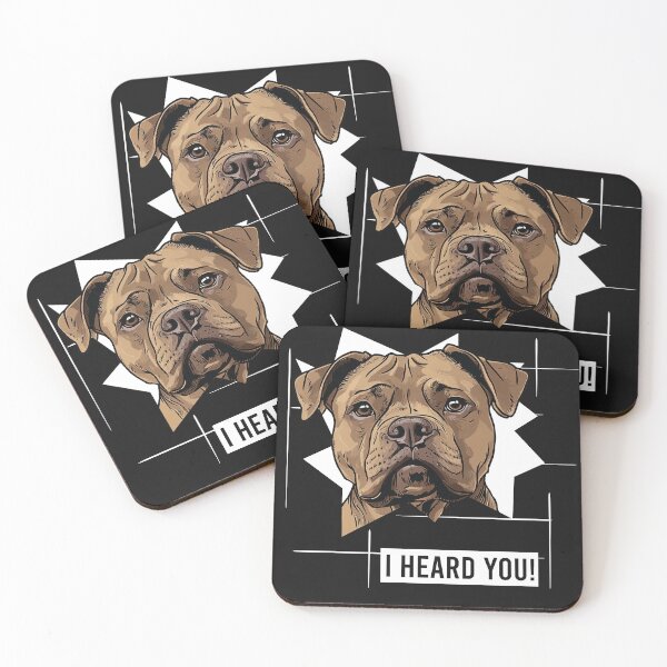 Item preview, Funny American Pit Bull Terrier Saying I Heard You designed and sold by whyitsme.