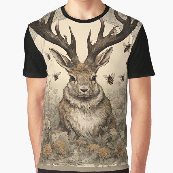Item preview, Jackalope and Bumblebees designed and sold by HabitableMoons.