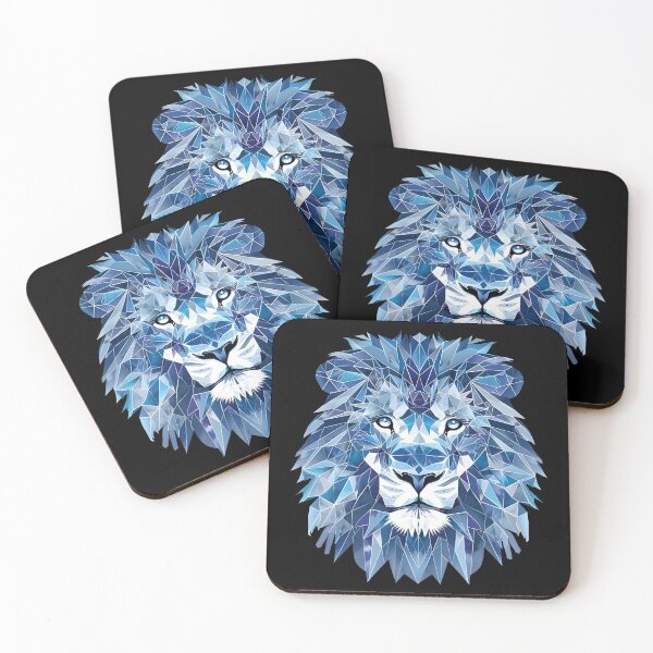 Item preview, Blue Crystal Ice Sapphire Icy Geometric Lion Shapes designed and sold by Leonardo Palumbo.