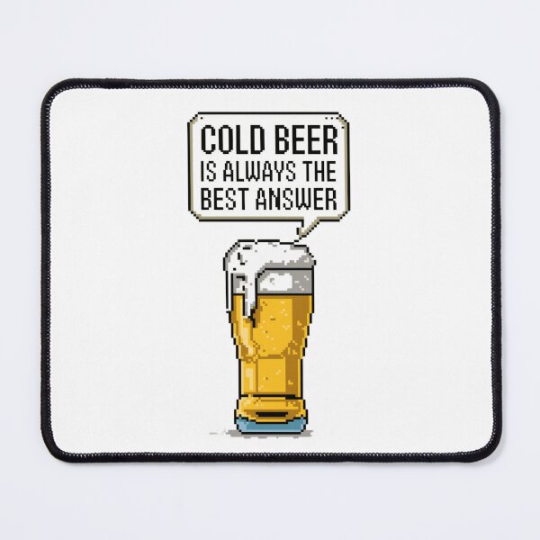 Item preview, Cold Beer Is Always The Best Answer (Pixel Art Design) designed and sold by TrippyBunnyShop.