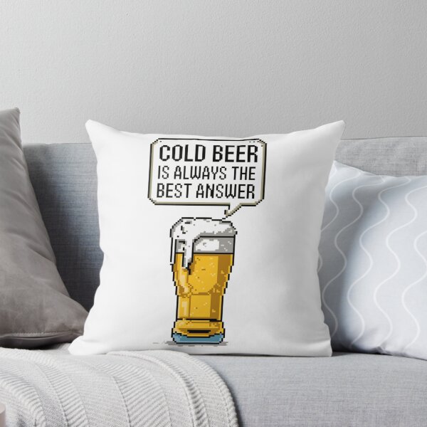 Item preview, Cold Beer Is Always The Best Answer (Pixel Art Design) designed and sold by TrippyBunnyShop.