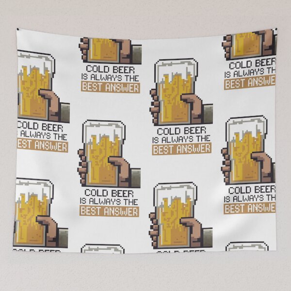 Item preview, Cold Beer Is Always The Best Answer designed and sold by TrippyBunnyShop.