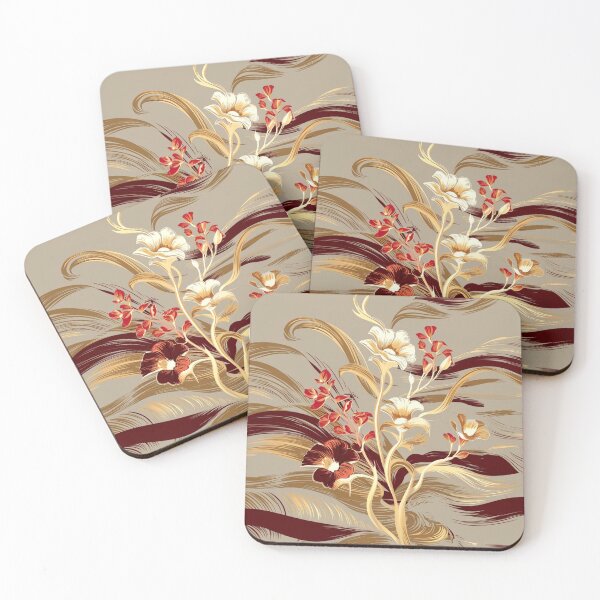 Item preview, Fiery Floral Bloom - Vibrant Nature-Inspired Artwork designed and sold by WildStroke.