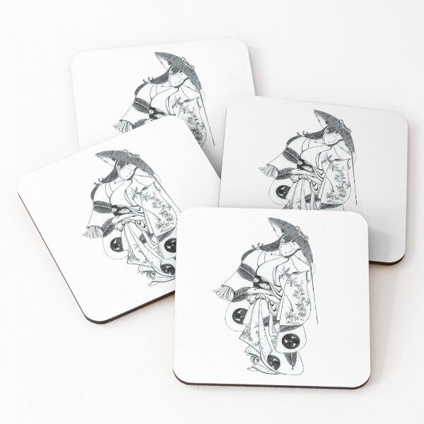 Item preview, Geisha girl ancient Japanese art drawing designed and sold by GreyForest.