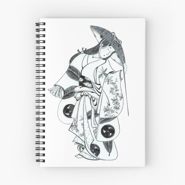 Item preview, Geisha girl ancient Japanese art drawing designed and sold by GreyForest.
