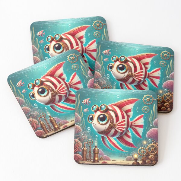 Item preview, Steampunk Peppermint Angelfish designed and sold by Sillytoe.