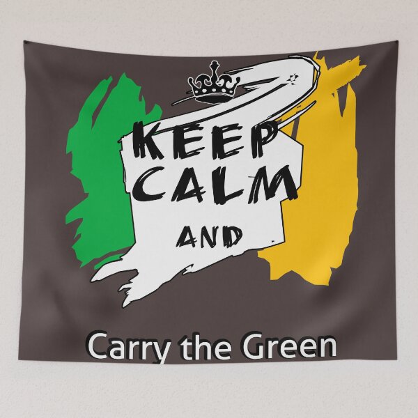 Item preview, Keep Calm and Carry the Green - Minimalist Irish Flag(draw with fingers)  designed and sold by CoolEnthusias.