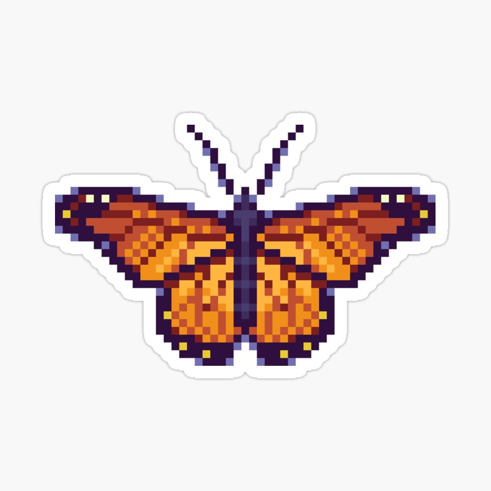 Monarch Butterfly Pixel Art – BRIK