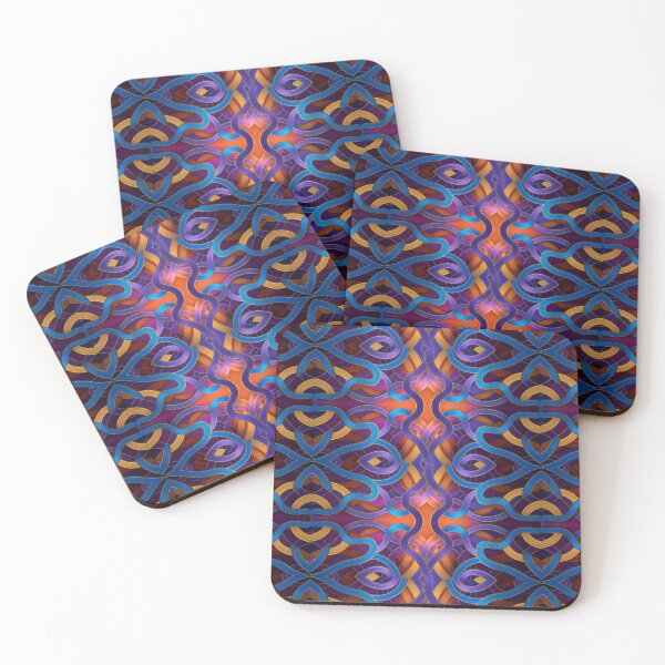 Item preview, Vibrant Intertwining Patterns in Blue, Purple, and Gold designed and sold by Ed & Harmony.