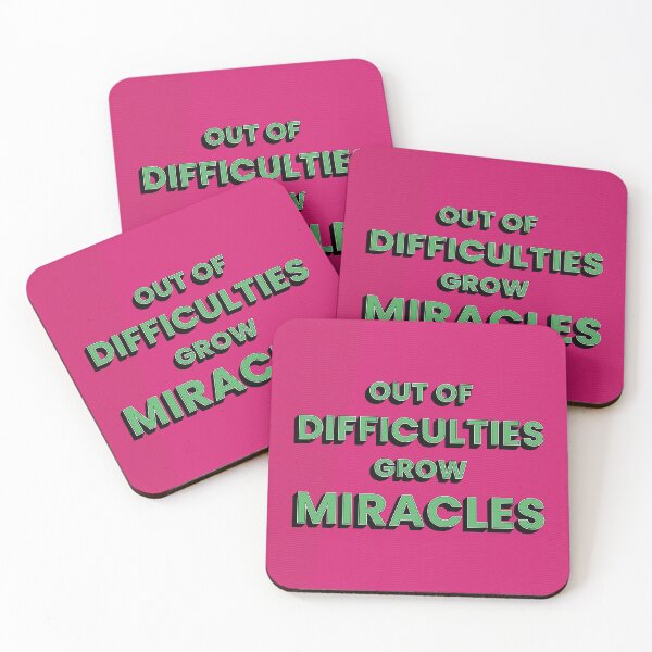 Item preview, Out of Difficulties Grow Miracles Typography Pop Art designed and sold by kakarikihill.