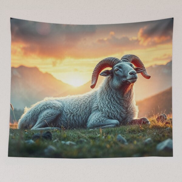 Item preview, Bighorn Sheep at Sunrise designed and sold by Skye Ryan-Evans.