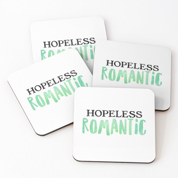 Item preview, Hopeless Romantic in Green Ombré Sticker | Perfect for Kindle & Book Lover Accessories designed and sold by Stickers by @molllyclare.