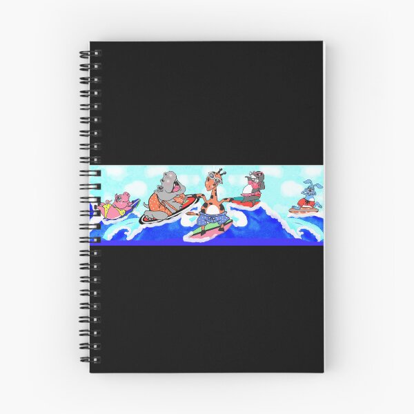 Item preview, cute animals Surfing time ( giraffe , hippo, shark pig and bunny ( rabbit) )  designed and sold by Shirley cute art .