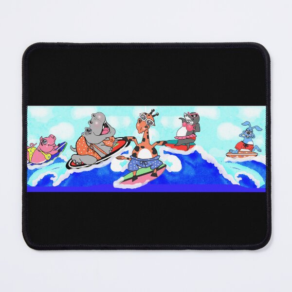 Item preview, cute animals Surfing time ( giraffe , hippo, shark pig and bunny ( rabbit) )  designed and sold by Shirley cute art .