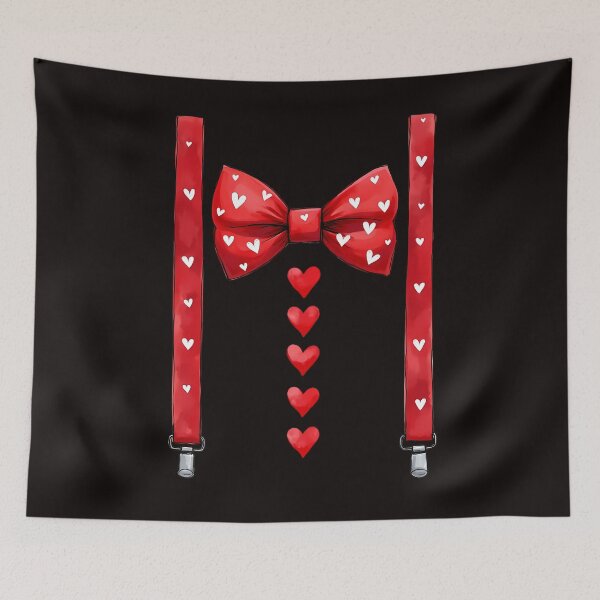 Item preview, Hearts Bow Tie & Suspenders Valentine's Dayer designed and sold by BornBorn.