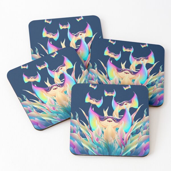 Item preview, Happy Multicolored Manta Rays In The Ocean designed and sold by Ciervo Primavera.