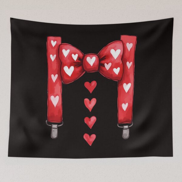 Item preview, Hearts Bow Tie & Suspenders Valentine's Dayer  Funny toddler boys designed and sold by BornBorn.