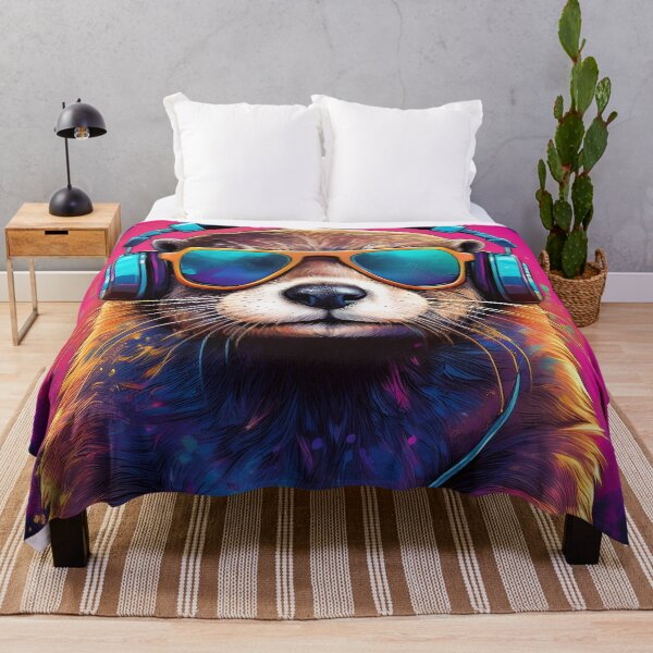 Item preview, Otter in Headphones and Shades Synthwave  designed and sold by Boxing Kangaroo Retail Company.