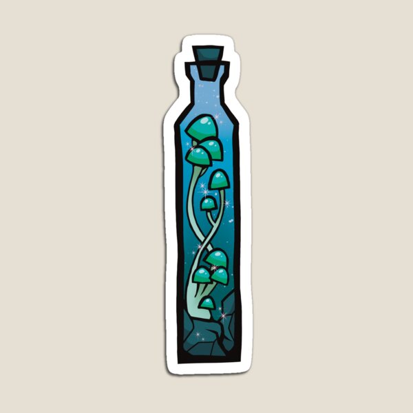 Item preview, Mushroom Vial Blue Sticker designed and sold by HyperJCH.
