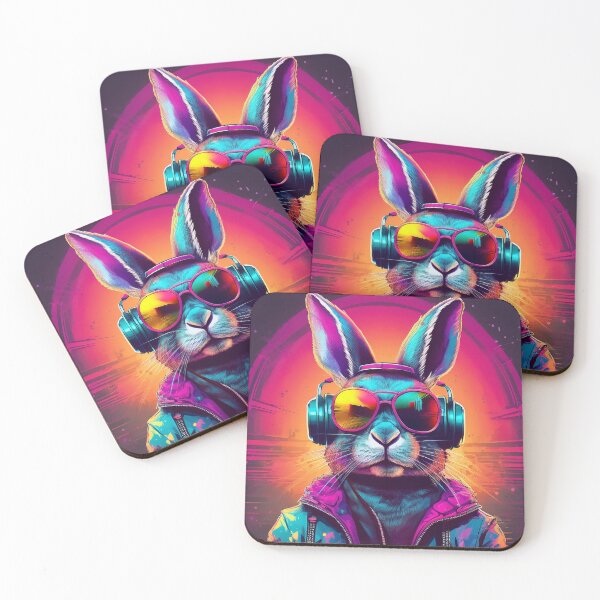 Item preview, Rabbit in Headphones and Shades Synthwave  designed and sold by Boxing Kangaroo Retail Company.