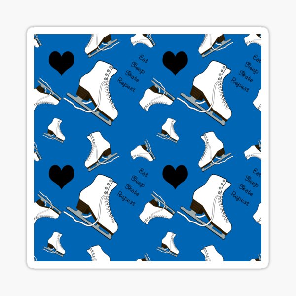 Eat, Sleep, Skate Repeat- Royal Blue Sticker