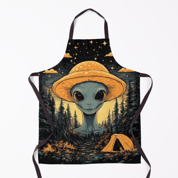 Item preview, ALIEN DESIGN CAMPING FOREST TRIPPY RETRO COTTAGECORE designed and sold by NikoDeeko.