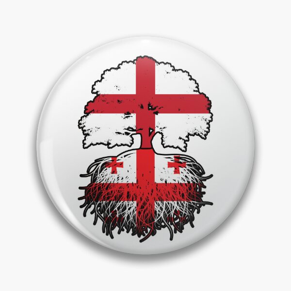 Item preview, Georgia Georgian English England Tree Roots Flag designed and sold by FlagX.