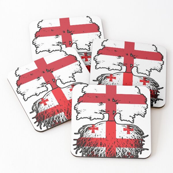 Item preview, Georgia Georgian English England Tree Roots Flag designed and sold by FlagX.