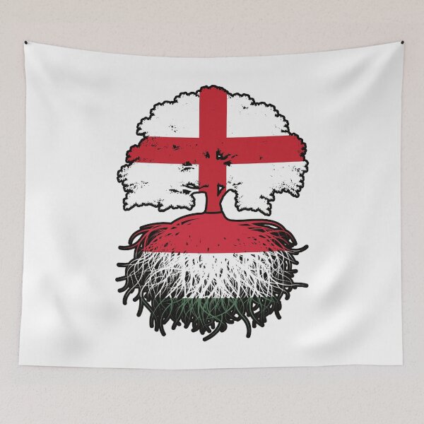 Item preview, Hungary Hungarian English England Tree Roots Flag designed and sold by FlagX.
