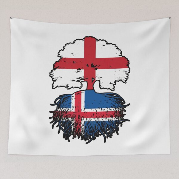 Item preview, Iceland Icelandic English England Tree Roots Flag designed and sold by FlagX.