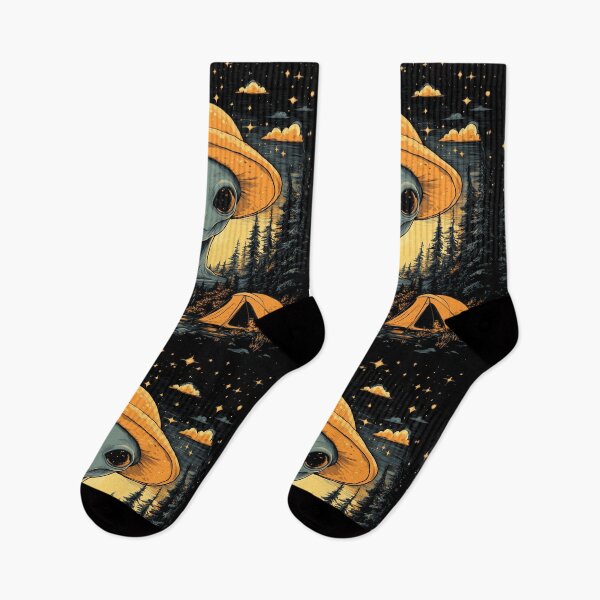 Item preview, ALIEN DESIGN CAMPING FOREST TRIPPY RETRO COTTAGECORE designed and sold by NikoDeeko.
