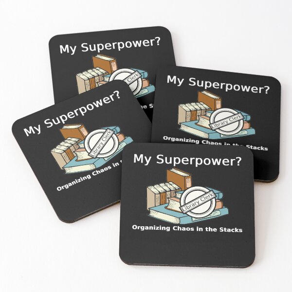 Item preview, Library Clerk - My Superpower? Organizing Chaos in the Stacks. designed and sold by Lily Lola.