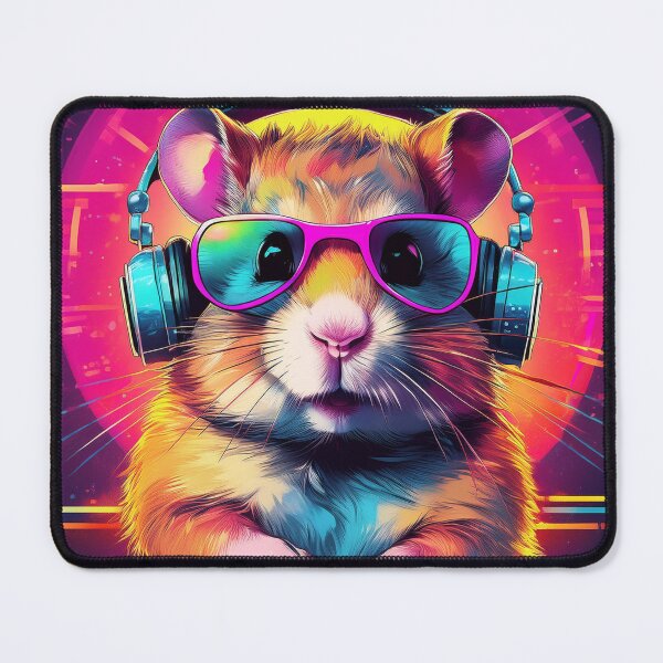 Item preview, Hamster in Headphones and Shades Synthwave designed and sold by Boxing Kangaroo Retail Company.