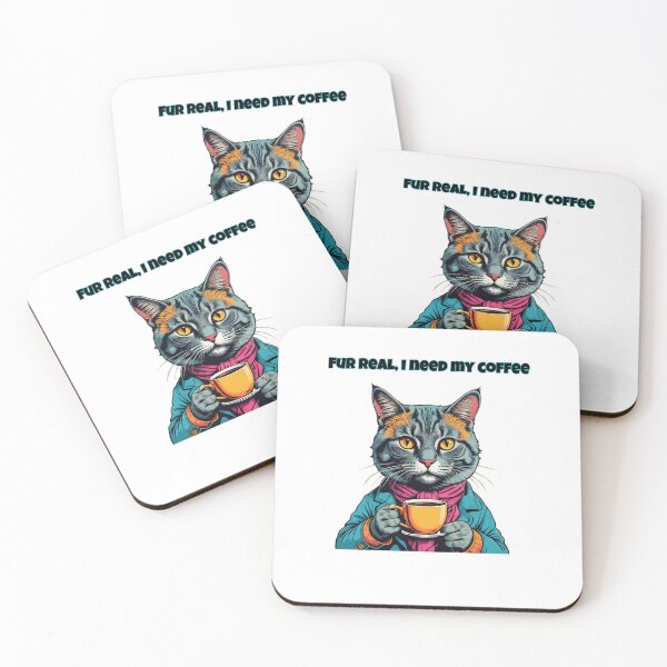 Item preview, Hipster Cat Needs Coffee designed and sold by HotBloopTeez.