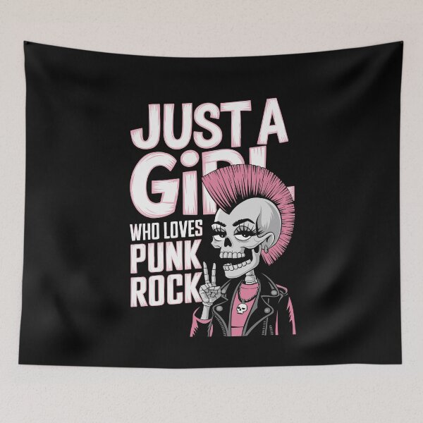 Item preview, "Just a Girl Who Loves Punk Rock" Funny Punk Rock T-Shirt designed and sold by paulo silveira.