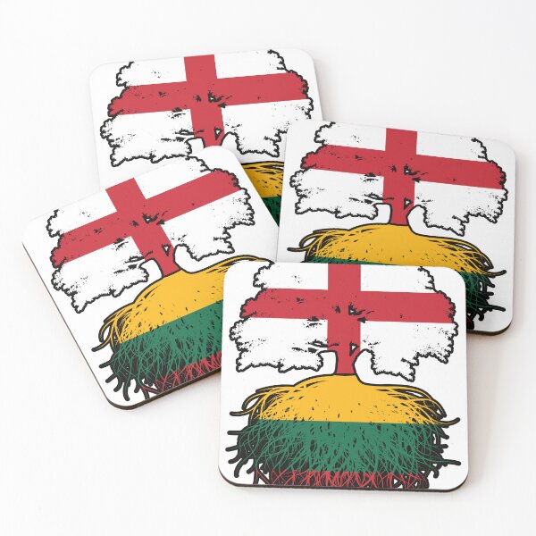 Item preview, Lithuania Lithuanian English England Tree Roots Flag designed and sold by FlagX.
