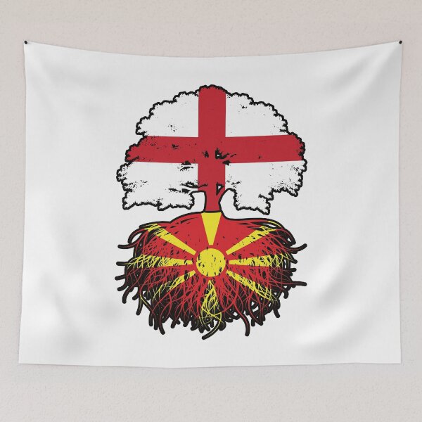 Item preview, Macedonia Macedonian English England Tree Roots Flag designed and sold by FlagX.