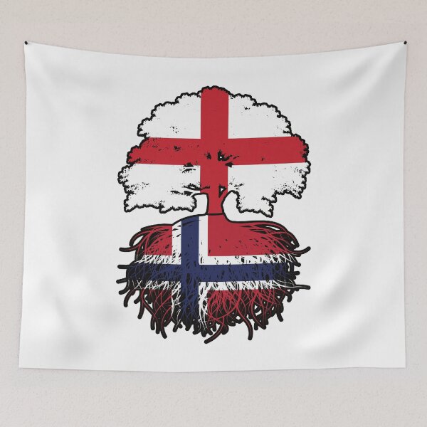Item preview, Norway Norwegian English England Tree Roots Flag designed and sold by FlagX.