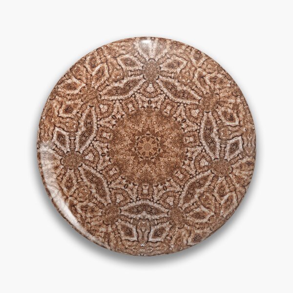 Item preview, Decorative Floral Mandala Pattern in Reddish Brown designed and sold by Artistestella.