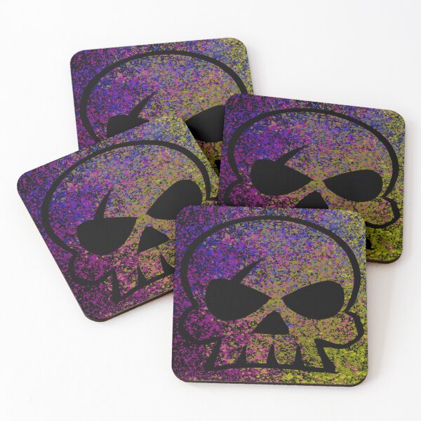 Item preview, Colorful Abstract Paint Spatter Cartoon Skull  designed and sold by EZPAINT.