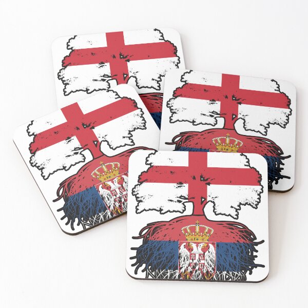 Item preview, Serbia Serbian English England Tree Roots Flag designed and sold by FlagX.