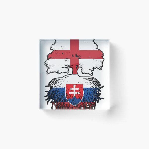 Item preview, Slovakia Slovakian English England Tree Roots Flag designed and sold by FlagX.