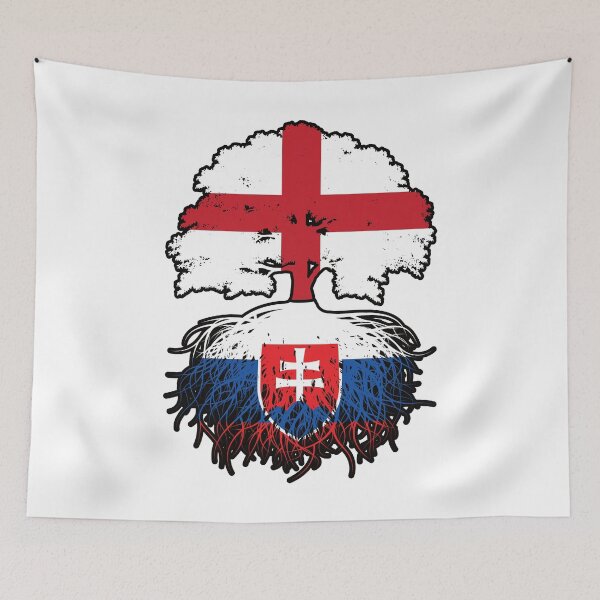 Item preview, Slovakia Slovakian English England Tree Roots Flag designed and sold by FlagX.