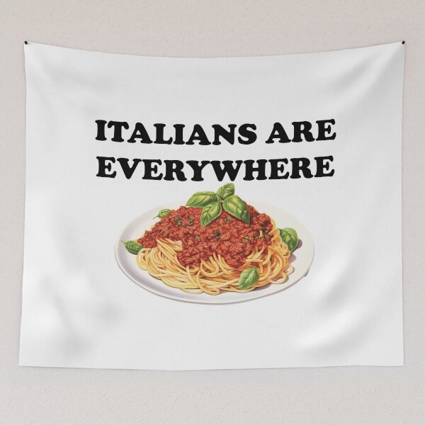 Item preview, Italian are Everywhere (light background design) designed and sold by Goth-It-Covered.