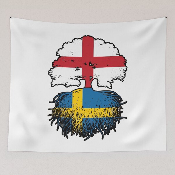 Item preview, Sweden Swedish English England Tree Roots Flag designed and sold by FlagX.
