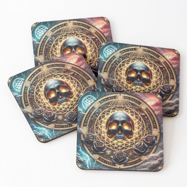Item preview, Bring Me The Horizon Inspired Gothic Skull Design – Floral & Symbolic Art designed and sold by Vikingaquarist.