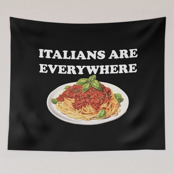 Item preview, Italian are Everywhere (dark background design) designed and sold by Goth-It-Covered.