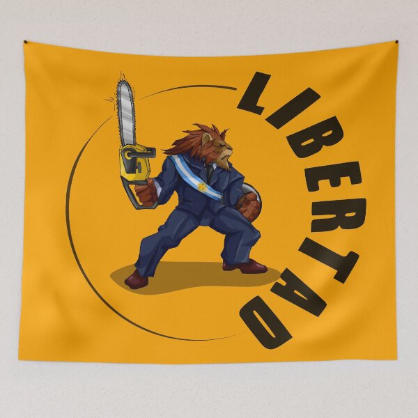 Item preview, Javier milei: Represented as "The LION of FREEDOM" designed and sold by MechanicalART.